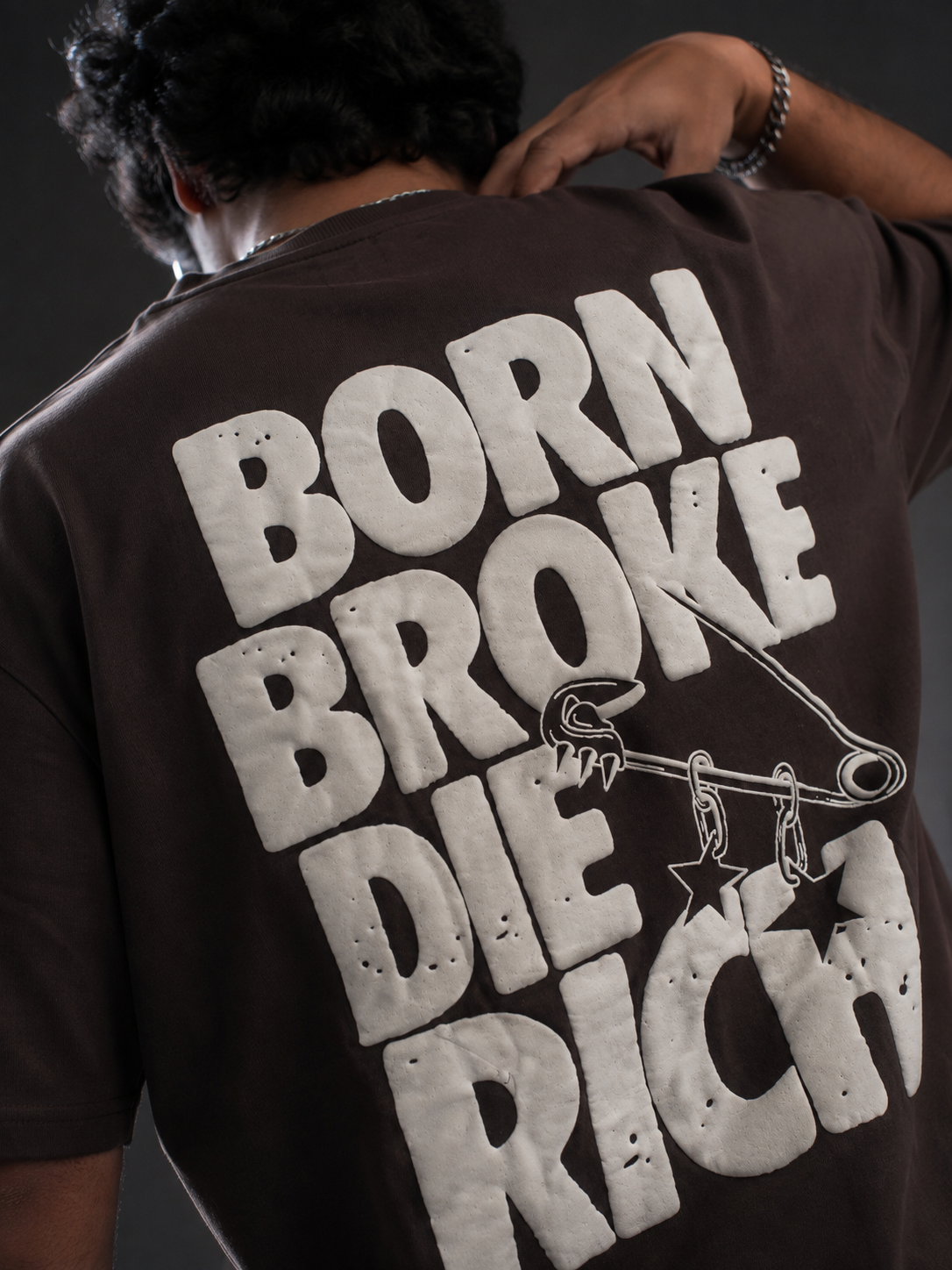 BORN BROKE / DIE RICH PUFF TEE (Unisex)